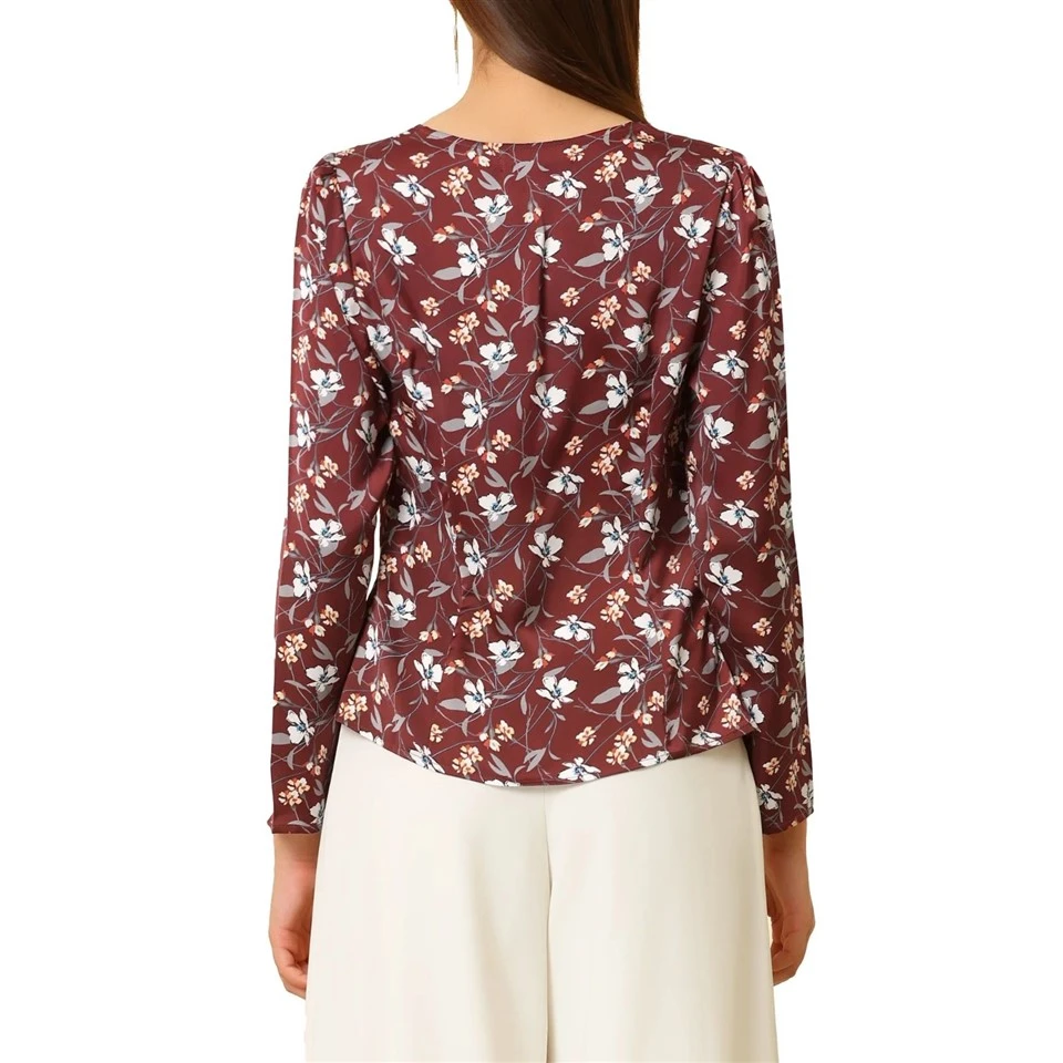 Women's Blouse Vintage Flower Top